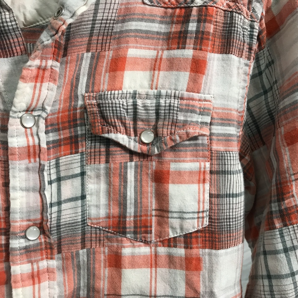 GUESS Men's Orange Rodeo Button-Up - Picture 2 of 6